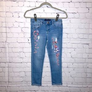 Blue Spice Embroidered Jeans  Girls 10